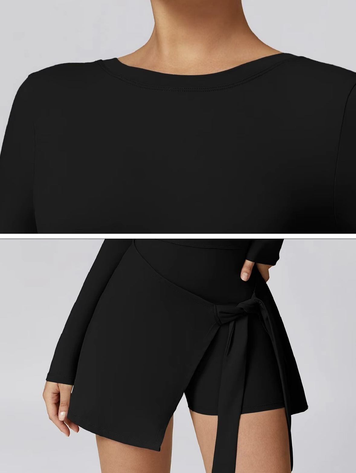 Soticma™ Yüksek Yaka Uzun Kollu Tenis Elbisesi